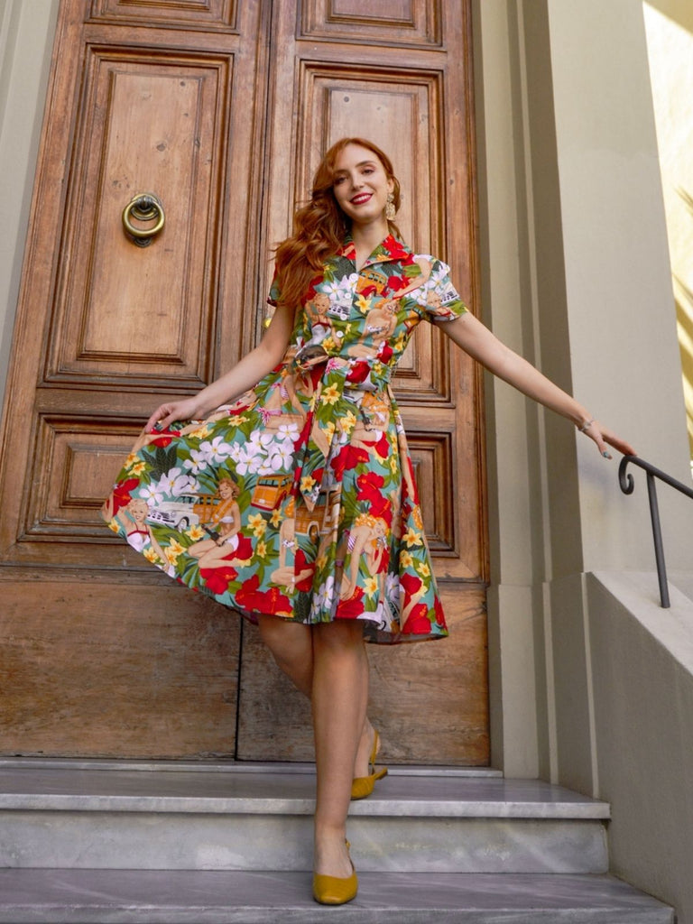 1950s Bikini Girls Swing Dress — vintage elegance for the modern woman