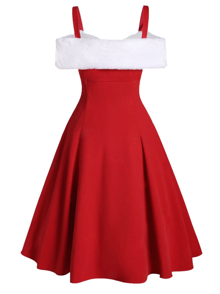 1950s Bow Cold Shoulder Swing Dress — vintage elegance for the modern woman