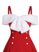 1950s Bow Cold Shoulder Swing Dress: timeless style reimagined