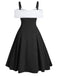 1950s Bow Cold Shoulder Swing Dress — vintage elegance for the modern woman