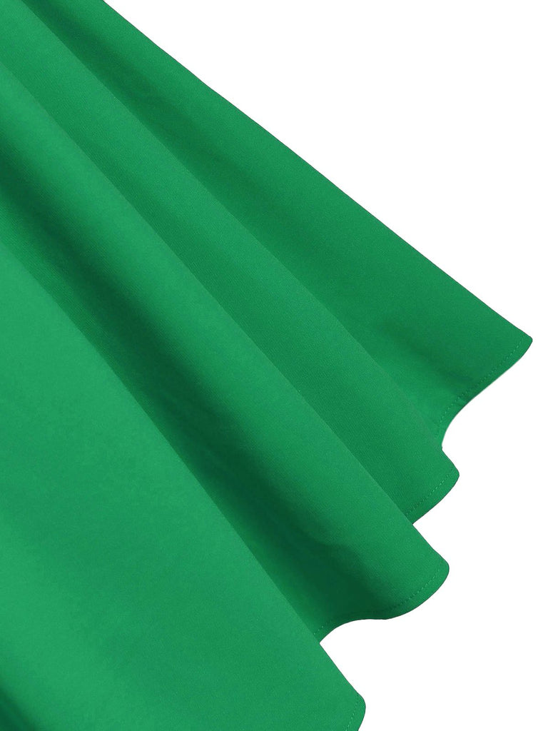 1950s Bow Cold Shoulder Swing Dress, classic 1950s style elegant retro fashion - Image 4