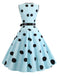 1950s Bow Polka Dot Swing Dress, classic 1950s style elegant retro fashion - Image 3