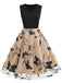 1950s Butterfly Embroidered Mesh Patchwork Dress: timeless style reimagined