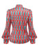 1950s Candy Tie-Up Collar Buttons Blouse — vintage elegance for the modern woman