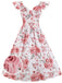 1950s Floral Flare Sleeve Swing Dress: timeless style reimagined
