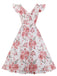 1950s Floral Flare Sleeve Swing Dress: timeless style reimagined