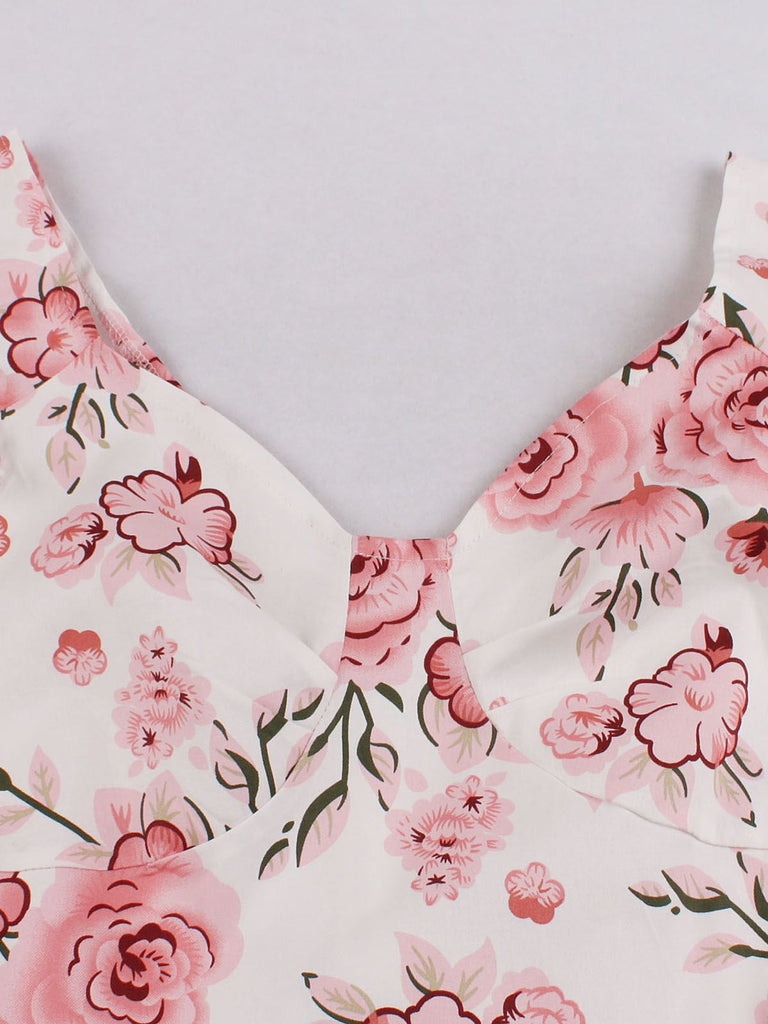 1950s Floral Flare Sleeve Swing Dress — vintage elegance for the modern woman