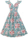 1950s Floral Flare Sleeve Swing Dress: timeless style reimagined