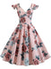 1950s Floral Flare Sleeve Swing Dress: timeless style reimagined