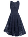 1950s Floral Lace Solid Swing Dress — vintage elegance for the modern woman