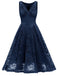 1950s Floral Lace Solid Swing Dress — vintage elegance for the modern woman