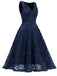 1950s Floral Lace Solid Swing Dress: timeless style reimagined