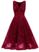 1950s Floral Lace Solid Swing Dress — vintage elegance for the modern woman