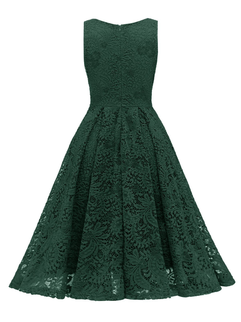 1950s Floral Lace Solid Swing Dress: timeless style reimagined