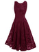 1950s Floral Lace Solid Swing Dress — vintage elegance for the modern woman
