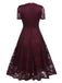 1950s Floral Lace Solid Swing Dress: timeless style reimagined