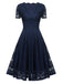 1950s Floral Lace Solid Swing Dress — vintage elegance for the modern woman