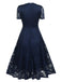 1950s Floral Lace Solid Swing Dress — vintage elegance for the modern woman