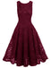 1950s Floral Lace Solid Swing Dress: timeless style reimagined