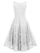1950s Floral Lace Solid Swing Dress: timeless style reimagined