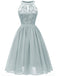 1950s Floral Lace Swing Dress, classic vintage style elegant retro fashion - Image 15
