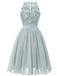 1950s Floral Lace Swing Dress, classic vintage style elegant retro fashion - Image 17