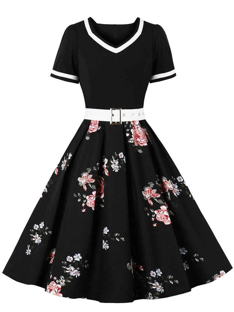 1950s Floral Patchwork Swing Dress — vintage elegance for the modern woman