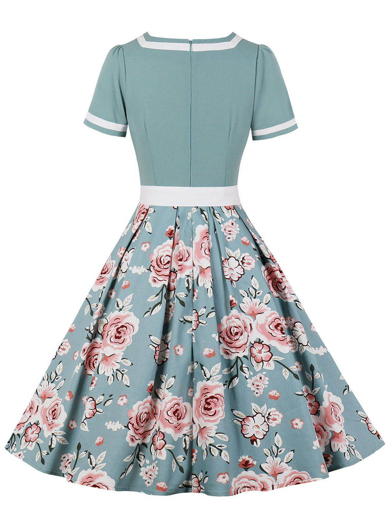 1950s Floral Patchwork Swing Dress — vintage elegance for the modern woman