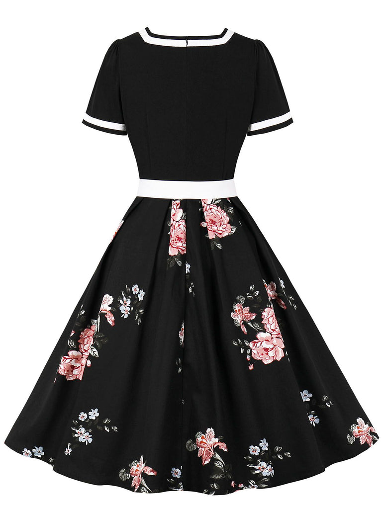 1950s Floral Patchwork Swing Dress — vintage elegance for the modern woman