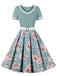 1950s Floral Patchwork Swing Dress: timeless style reimagined