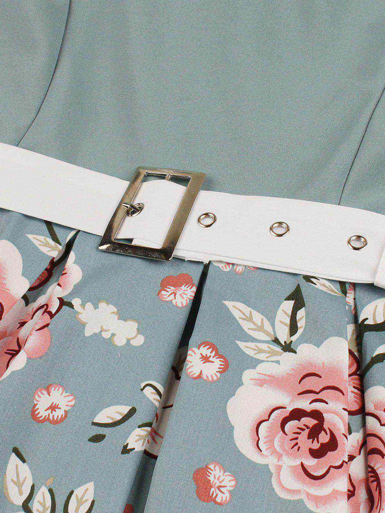 1950s Floral Patchwork Swing Dress: timeless style reimagined