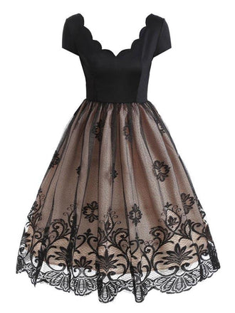 1950s Floral Patchwork Swing Dress: timeless style reimagined