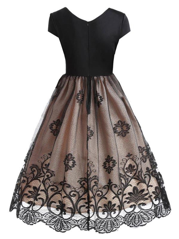 1950s Floral Patchwork Swing Dress — vintage elegance for the modern woman
