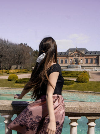 1950s Floral Print Off Shoulder Dress: timeless style reimagined