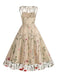 1950s Flower Gauze Sleeveless Swing Dress: timeless style reimagined