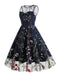 1950s Flower Gauze Sleeveless Swing Dress — vintage elegance for the modern woman