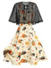 1950s Halloween Cap Costume Dress, classic 1950s style elegant retro fashion - Image 1