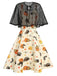 1950s Halloween Cap Costume Dress, classic 1950s style elegant retro fashion - Image 3