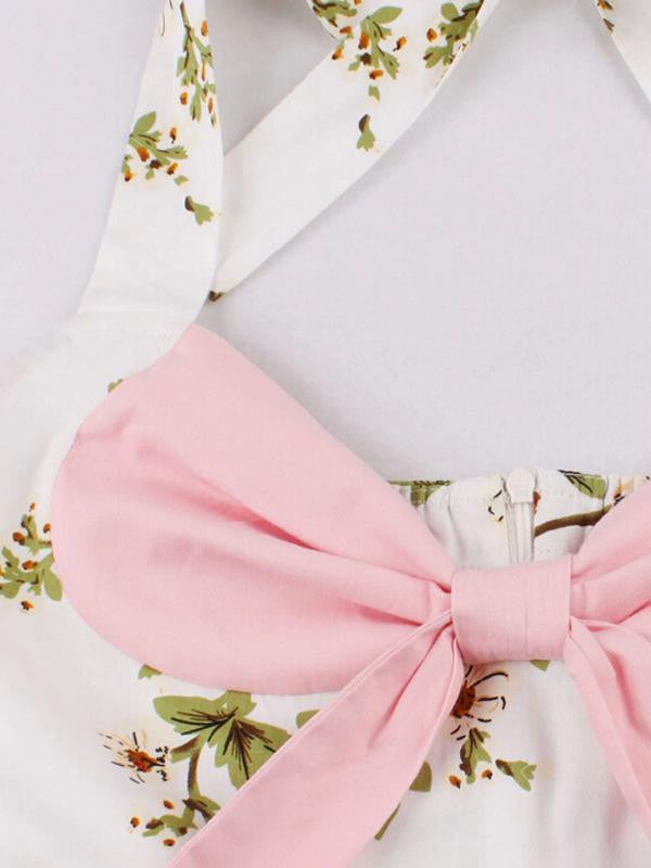 1950s Halter Floral Swing Dress — vintage elegance for the modern woman