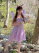 She slips into this 1950s Lace Cold Shoulder Ruffle Dress and suddenly it's a 1950s daydream