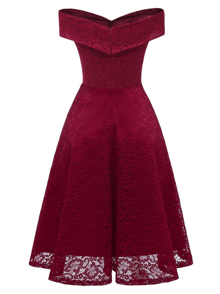 1950s Lace Floral Swing Dress: timeless style reimagined