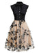 Black 1950s Butterfly Patchwork Vintage Dress — vintage elegance for the modern woman