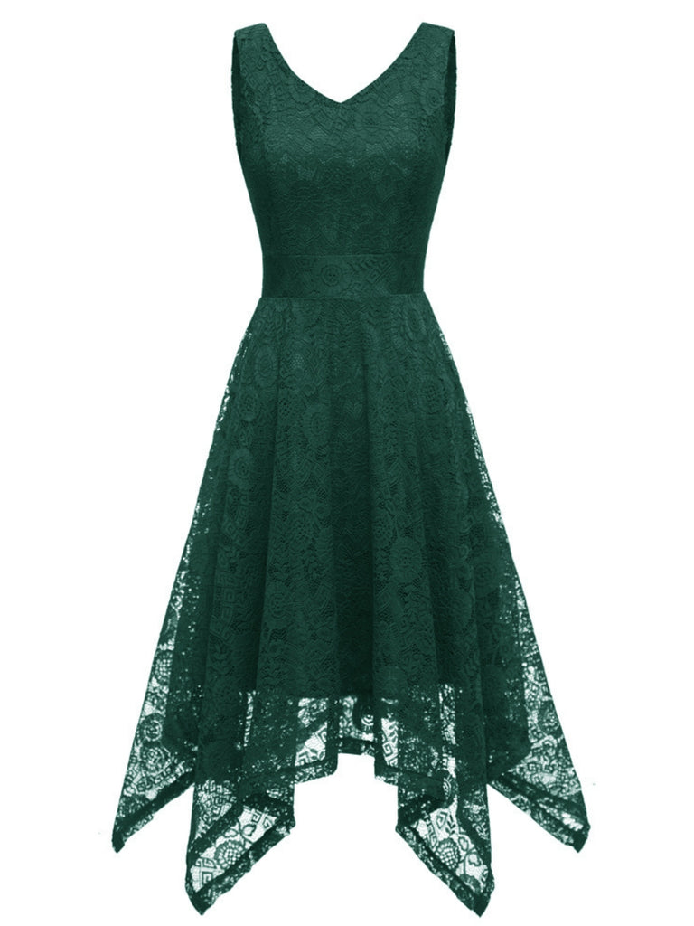 1950s Lace Pointed Hem Swing Dress — vintage elegance for the modern woman