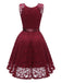 1950s Lace V Neck Bow Dress, classic 1950s style elegant retro fashion - Image 12