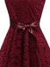 1950s Lace V Neck Bow Dress, classic 1950s style elegant retro fashion - Image 13
