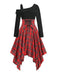 1950s Long Sleeve Patchwork Swing Dress: timeless style reimagined