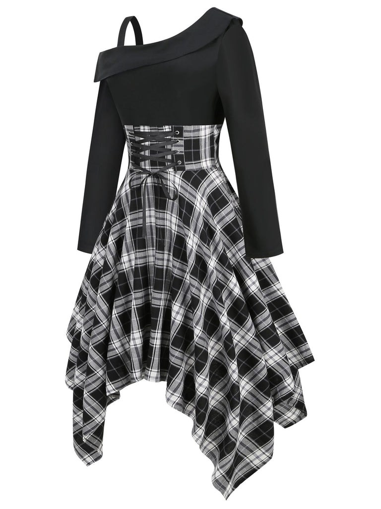 1950s Long Sleeve Patchwork Swing Dress: timeless style reimagined