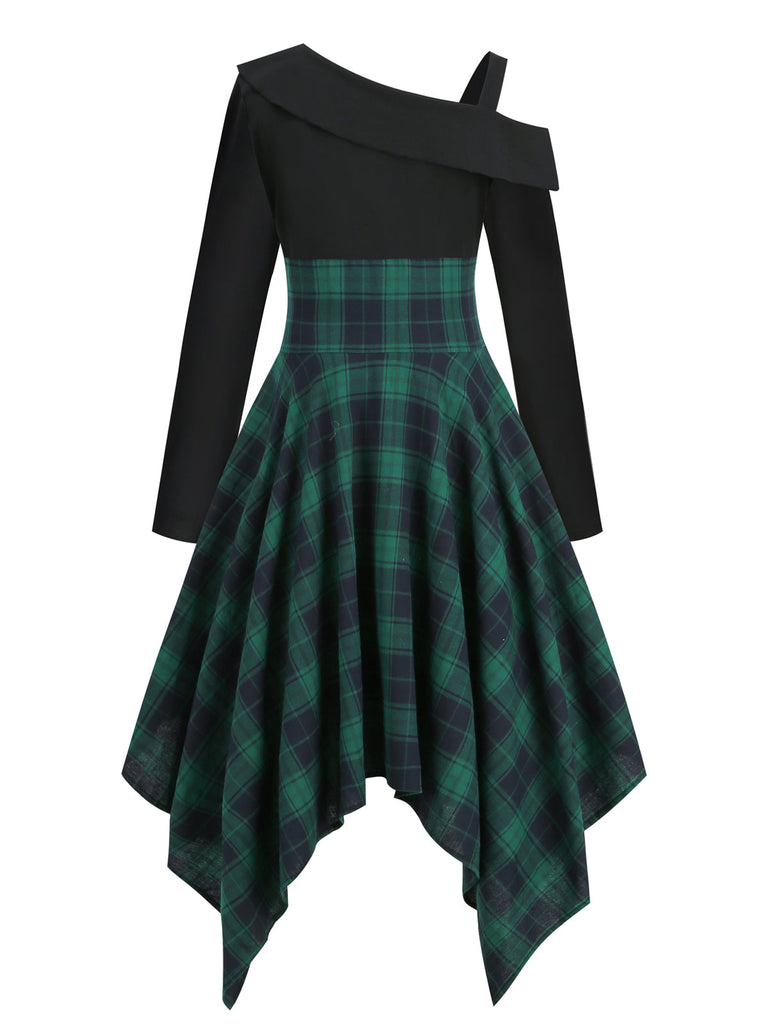 1950s Long Sleeve Patchwork Swing Dress: timeless style reimagined
