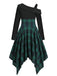 1950s Long Sleeve Patchwork Swing Dress: timeless style reimagined