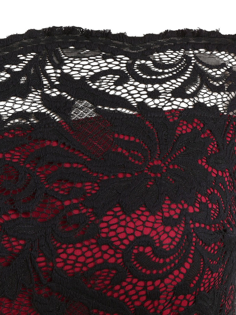 1950s Off Shoulder Lace Swing Dress: timeless style reimagined